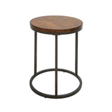 20" Black And Gray Manufactured Wood Square End Table - Homeroots - Flyclothing LLC
