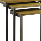 24" Black And Brown Solid Wood Rectangular End Table - Homeroots - Flyclothing LLC