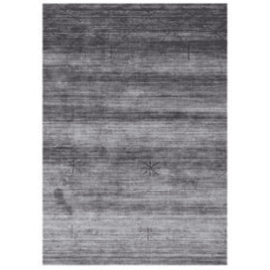 5' X 8' Gray and Teal Abstract Ombre with Stars Hand Loomed Area Rug - Homeroots - Flyclothing LLC