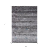 5' X 8' Gray and Teal Abstract Ombre with Stars Hand Loomed Area Rug - Homeroots - Flyclothing LLC