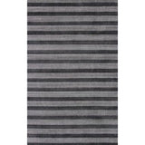 5' X 8' Black And White Striped Hand Loomed Area Rug - Homeroots - Flyclothing LLC
