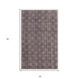 5' X 8' Rust And Tan Plaid Cross Hand Loomed Area Rug - Homeroots - Flyclothing LLC