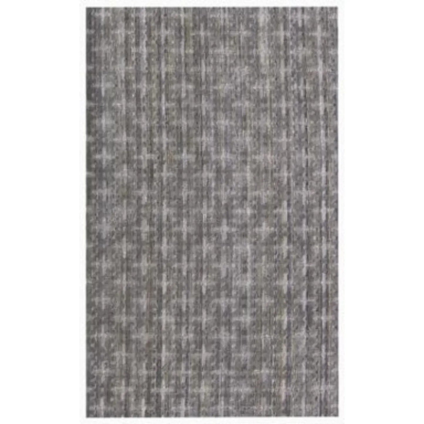 5' X 8' Brown And Dark Grey Plaid Cross Hand Loomed Area Rug - Homeroots - Flyclothing LLC