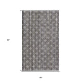 5' X 8' Brown And Dark Grey Plaid Cross Hand Loomed Area Rug - Homeroots - Flyclothing LLC