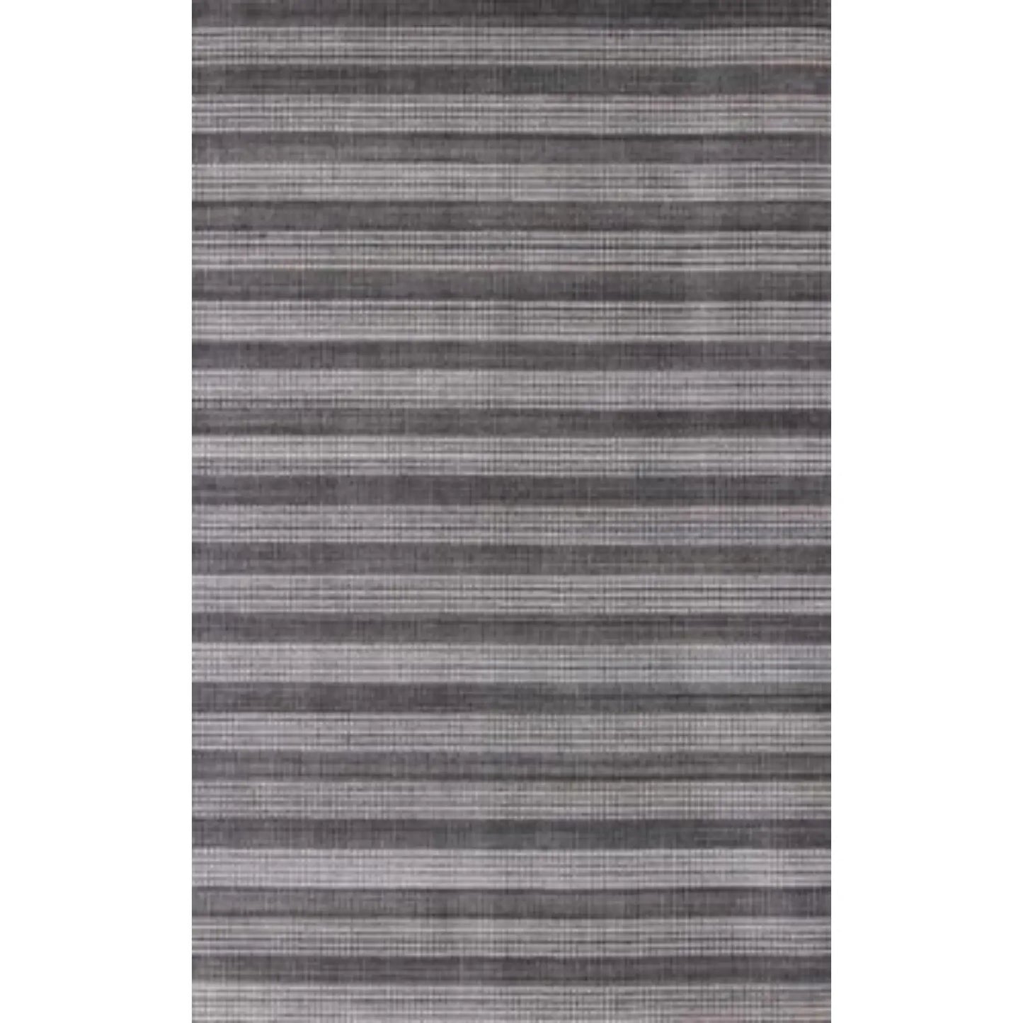 5' X 8' Dark Grey And White Striped Hand Loomed Area Rug - Homeroots - Flyclothing LLC