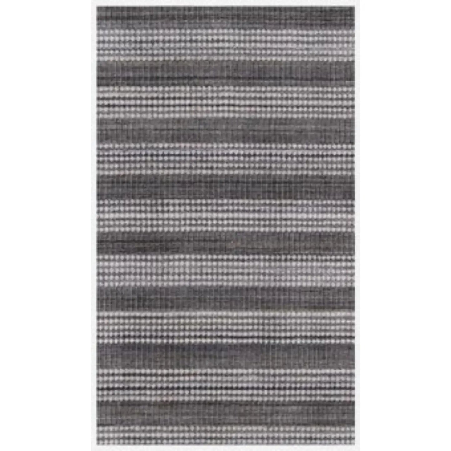 5' X 8' Dark Grey And White Striped Hand Loomed Area Rug - Homeroots - Flyclothing LLC