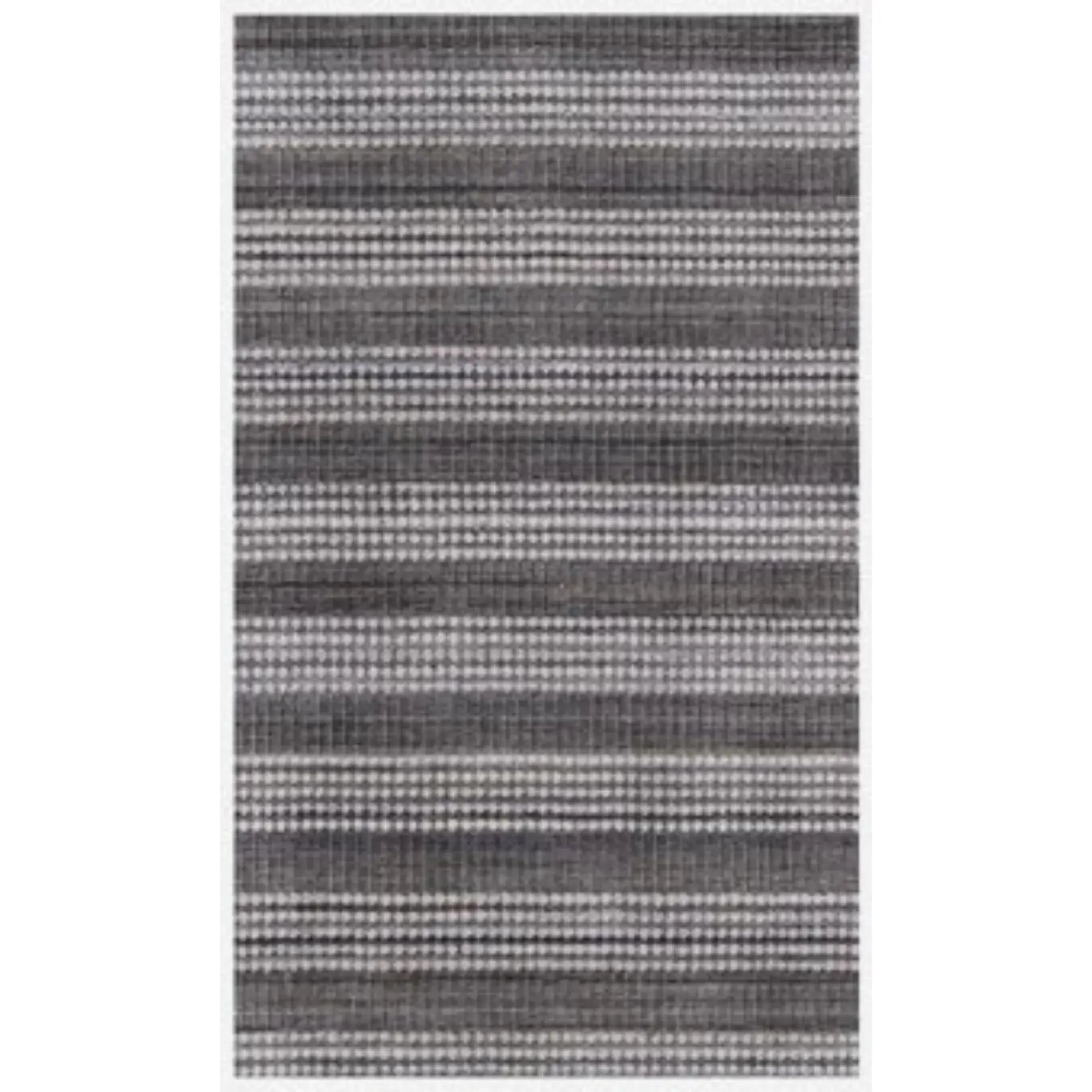 5' X 8' Dark Grey And White Striped Hand Loomed Area Rug - Homeroots - Flyclothing LLC