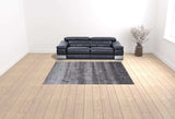 8' X 11' Silver And Blue Ombre Hand Loomed Area Rug - Homeroots - Flyclothing LLC