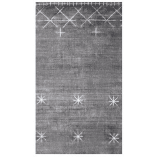 8' X 11' Sliver And Charcoal Ombre Hand Loomed Area Rug - Homeroots - Flyclothing LLC