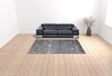 8' X 11' Sliver And Charcoal Ombre Hand Loomed Area Rug - Homeroots - Flyclothing LLC