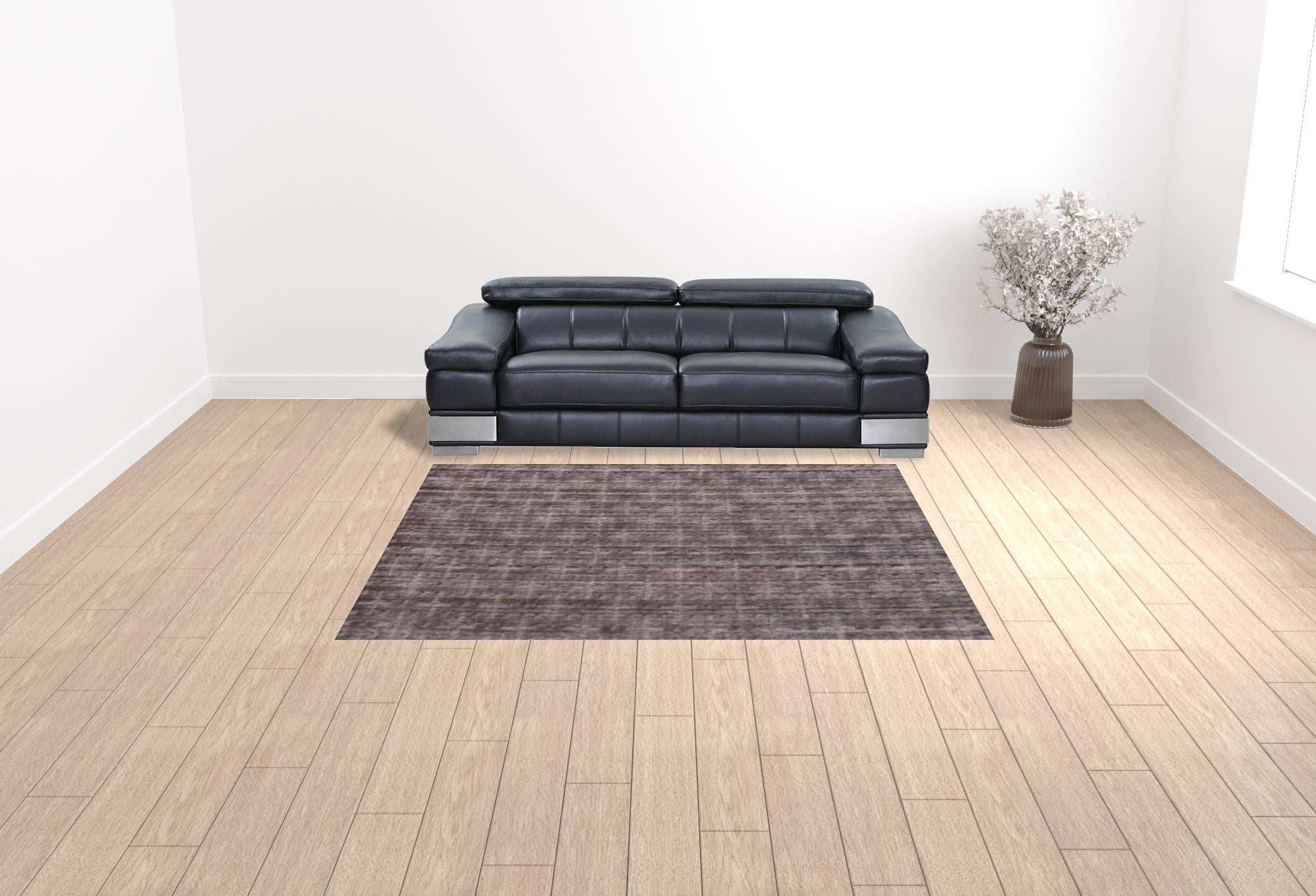 8' X 10' Rust And Tan Ombre Hand Loomed Area Rug - Homeroots - Flyclothing LLC