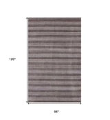 8' X 10' Rust And White Hand Loomed Area Rug - Homeroots - Flyclothing LLC