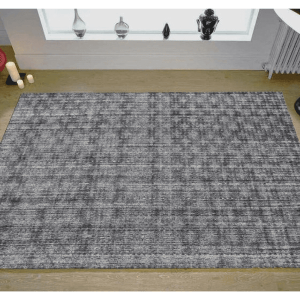 8' X 10' Dark Grey And Silver Medallion Hand Loomed Area Rug - Homeroots - Flyclothing LLC
