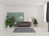 8' X 10' Dark Grey And Silver Medallion Hand Loomed Area Rug - Homeroots - Flyclothing LLC