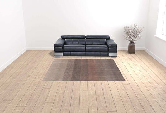 8' X 10' Violet And Brown Hand Loomed Area Rug - Homeroots - Flyclothing LLC