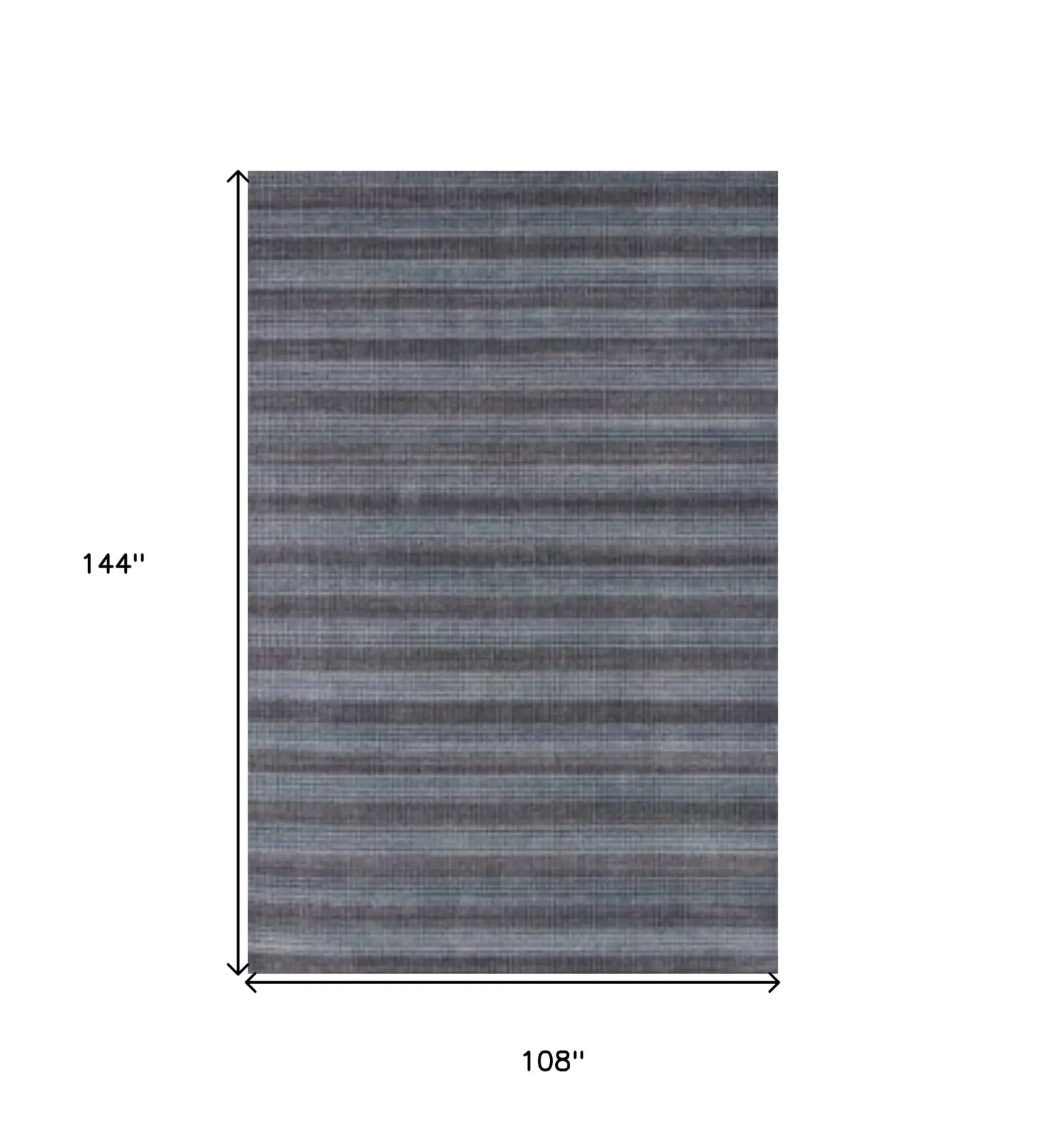 9' X 12' Blue And Black Hand Loomed Area Rug - Homeroots - Flyclothing LLC