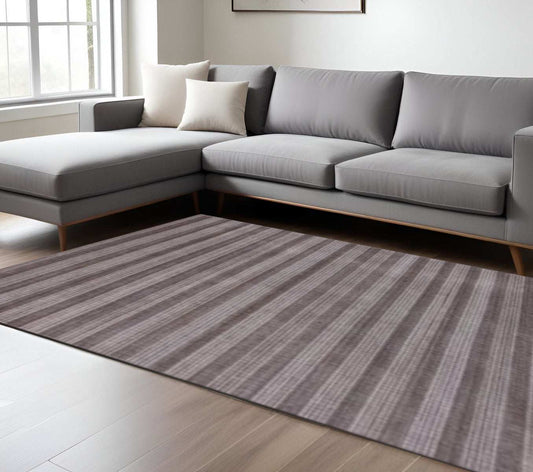 9' X 12' Rust And White Hand Loomed Area Rug - Homeroots - Flyclothing LLC