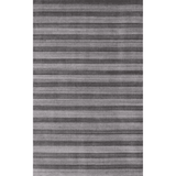 9' X 12' Dark Grey And White Striped Hand Loomed Area Rug - Homeroots - Flyclothing LLC