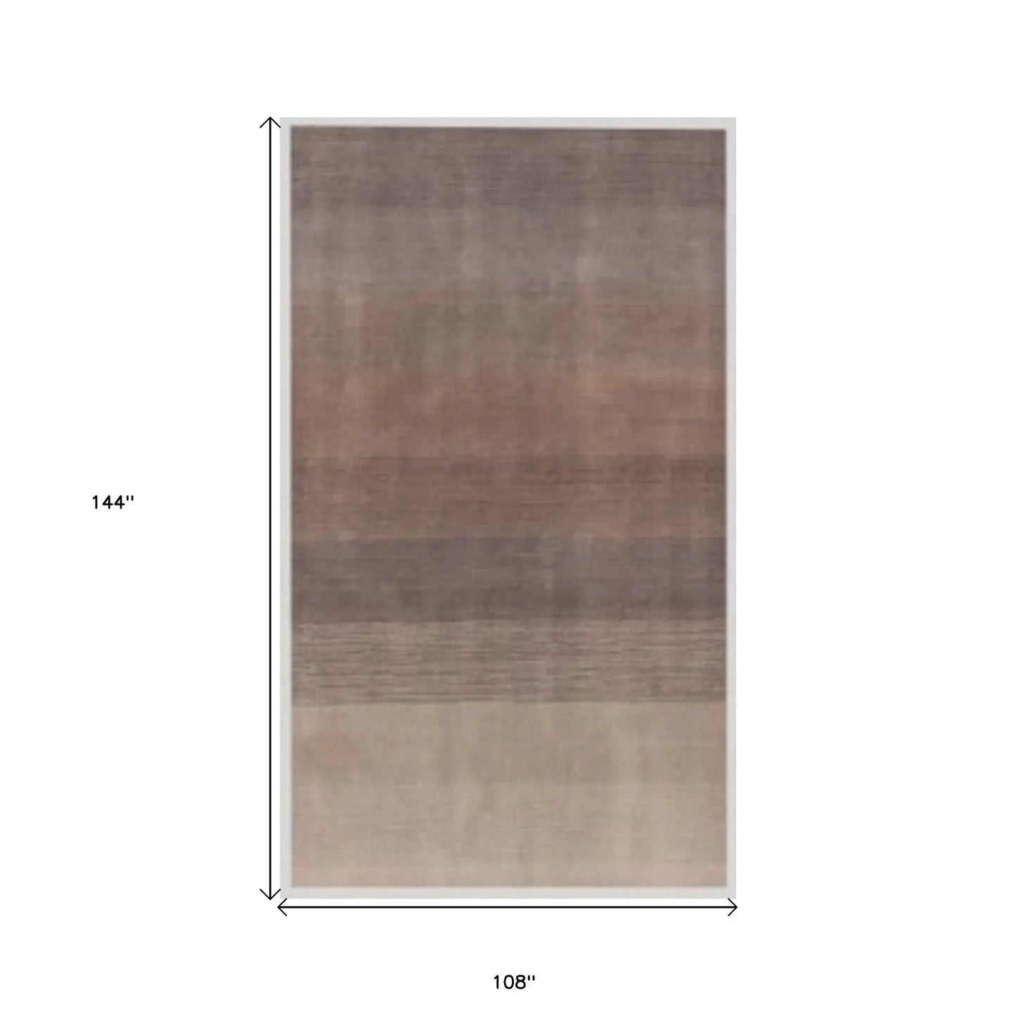 9' X 12' Violet Taupe And Brown Ombre Hand Loomed Area Rug - Homeroots - Flyclothing LLC