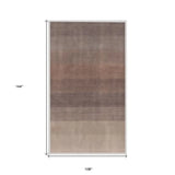 9' X 12' Violet Taupe And Brown Ombre Hand Loomed Area Rug - Homeroots - Flyclothing LLC