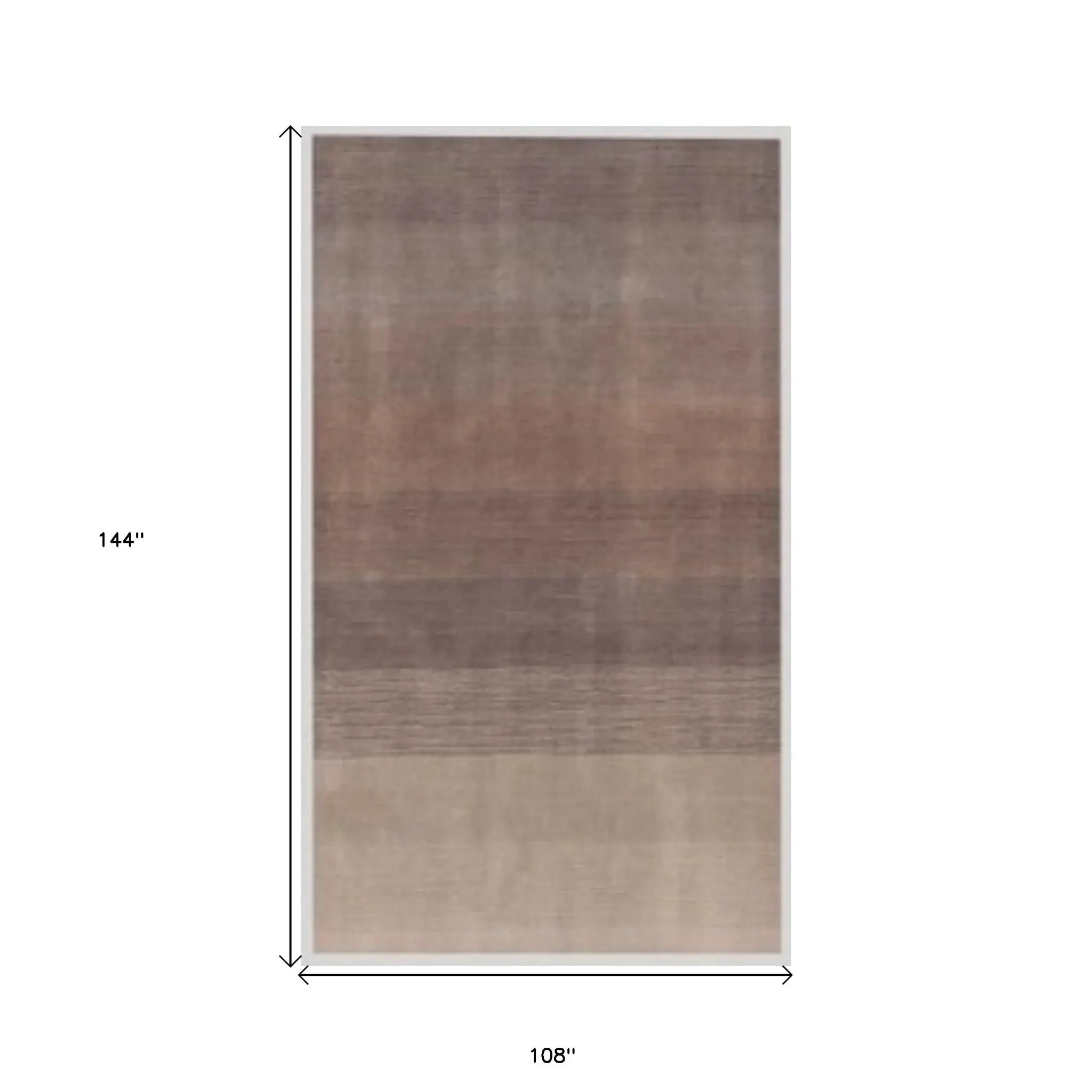 9' X 12' Violet Taupe And Brown Ombre Hand Loomed Area Rug - Homeroots - Flyclothing LLC