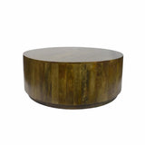 42" Brown Solid Wood Round Coffee Table - Homeroots - Flyclothing LLC