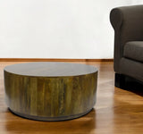 42" Brown Solid Wood Round Coffee Table - Homeroots - Flyclothing LLC
