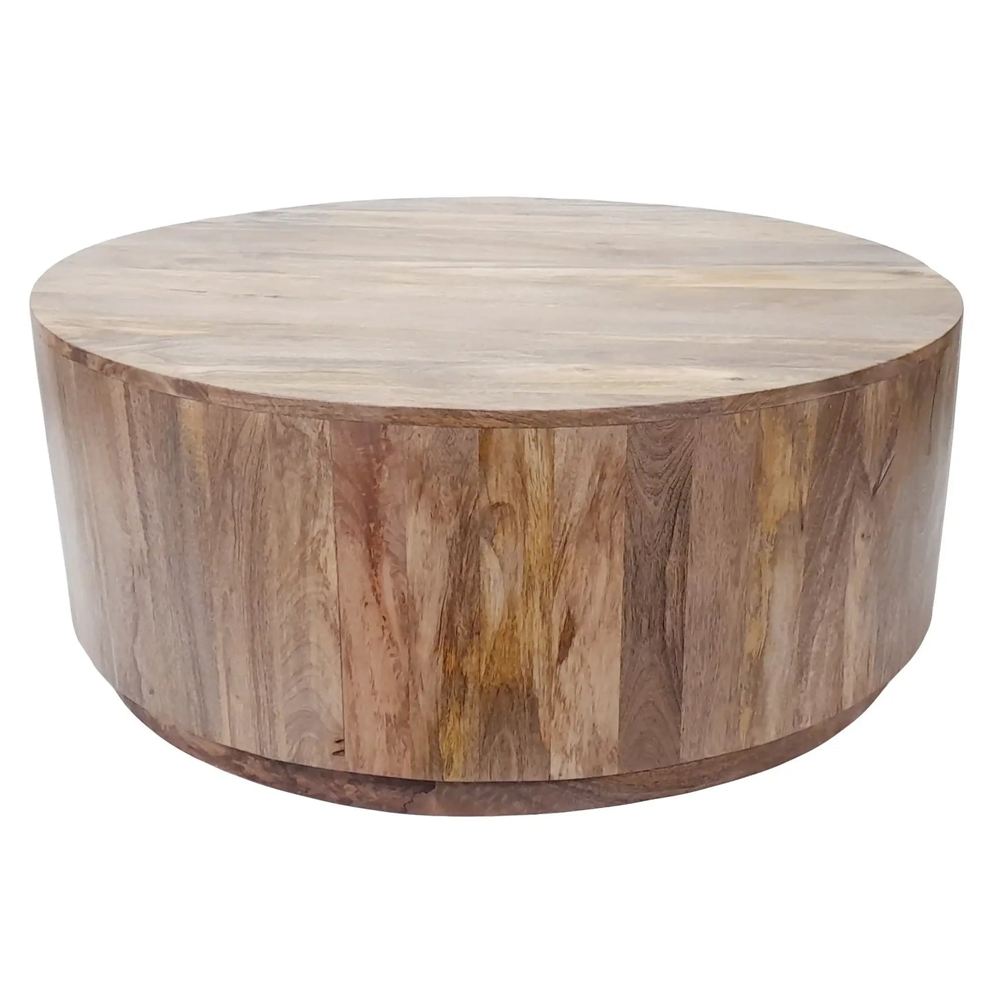 42" Natural Solid Wood Round Coffee Table - Homeroots - Flyclothing LLC
