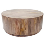 42" Natural Solid Wood Round Coffee Table - Homeroots - Flyclothing LLC