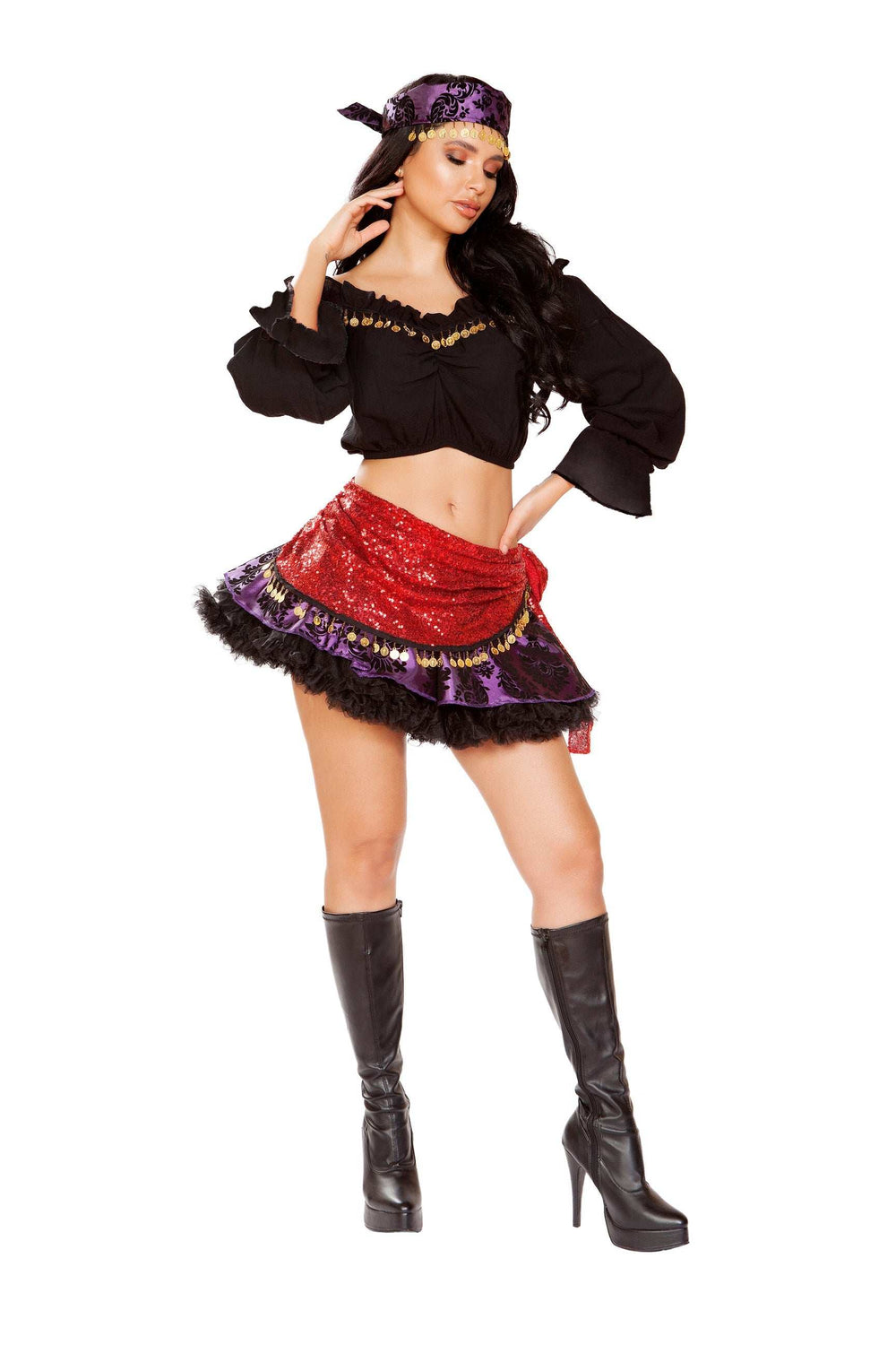 Roma Costume 4pc Traveling Gypsy - Roma Costume - Flyclothing LLC