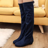 Round Toe Block Heels Boots - Trendsi - Flyclothing LLC