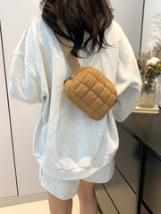 Bubble Texture Adjustable Strap Crossbody Bag - Trendsi