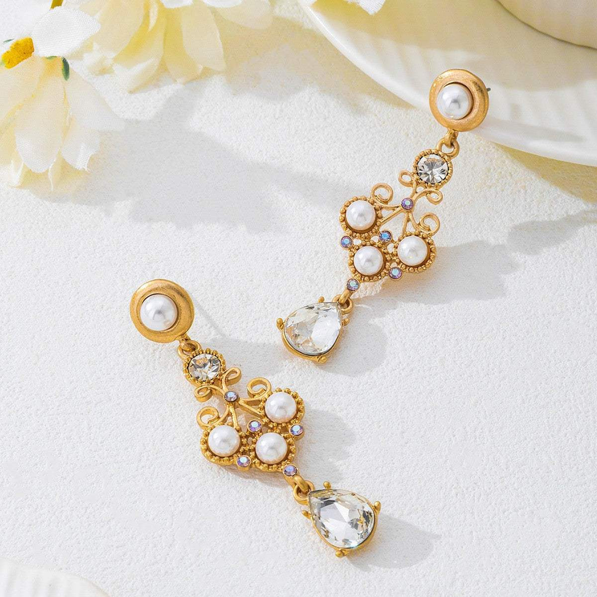 New Arrival Vintage Exquisite Drop Earrings For Women, Elegant High End Pearl Earrings, Versatile Temperament Fashion Hot Selling Jewelry - My Store - Flyclothing LLC