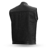 49/51 Men's Denim Motorcycle Vest - First Manufacturing Company - Flyclothing LLC