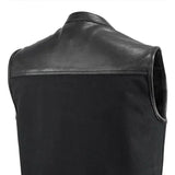 49/51 Vest Motorcycle Leather Canvas Vest - First Manufacturing Company - Flyclothing LLC