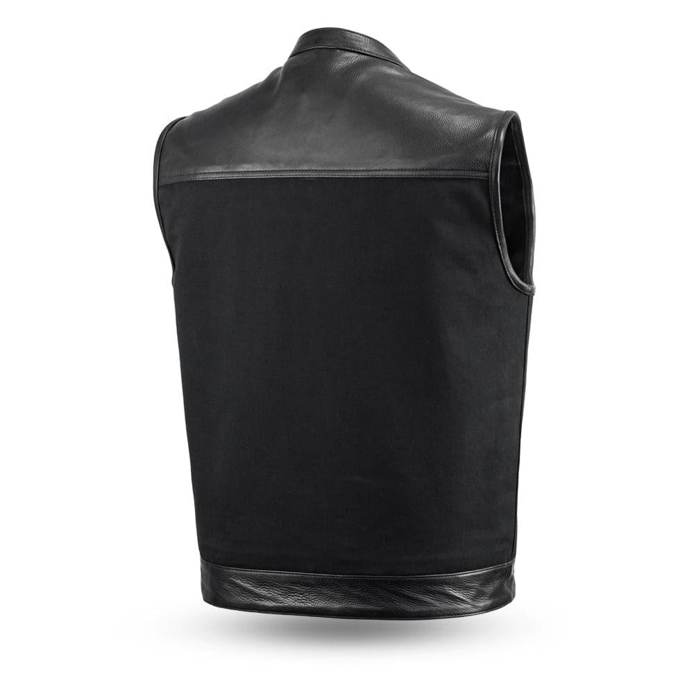49/51 Vest Motorcycle Leather Canvas Vest - First Manufacturing Company - Flyclothing LLC