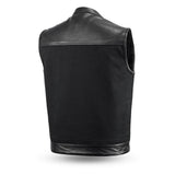 49/51 Vest Motorcycle Leather Canvas Vest - First Manufacturing Company - Flyclothing LLC