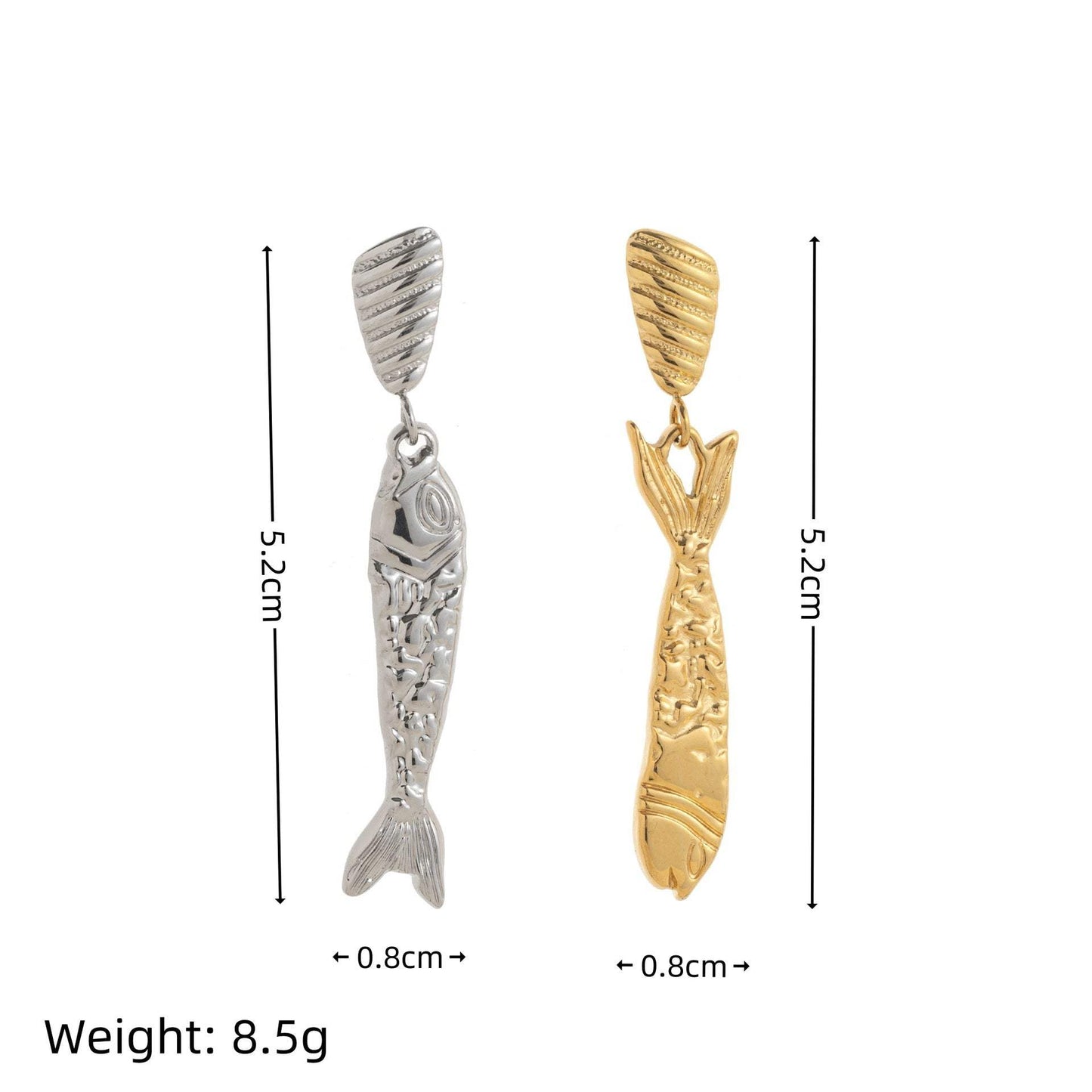 Long-style Artistic Stud Earrings Stainless Steel - My Store - Flyclothing LLC