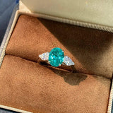 Topaz 925 Sterling Silver Oval Ring - Trendsi - Flyclothing LLC