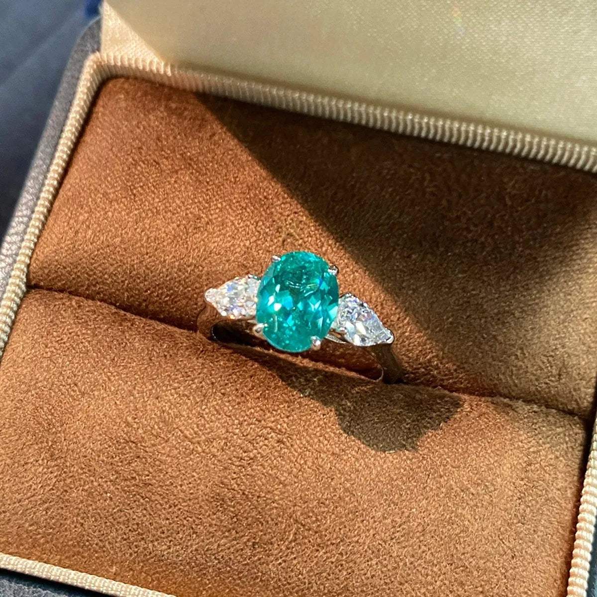 Topaz 925 Sterling Silver Oval Ring - Trendsi - Flyclothing LLC