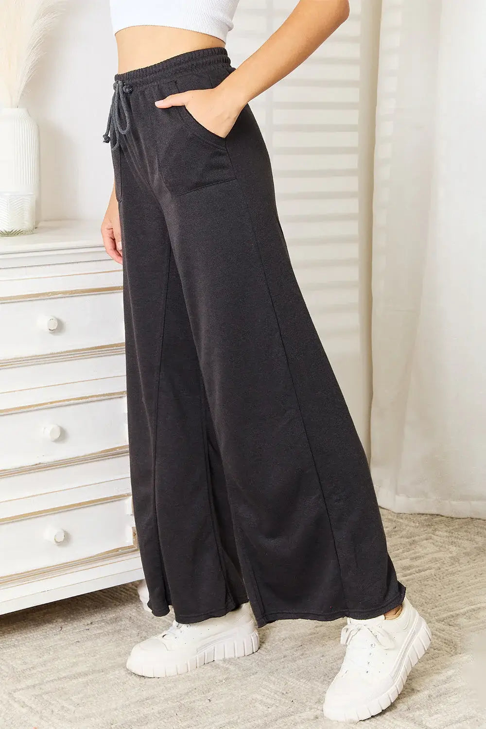 Basic Bae Wide Leg Pocketed Pants - ShopBasicbae - Flyclothing LLC
