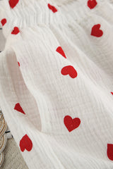 Basic Bae Heart Collared Neck Button Down Top and Shorts Set - Trendsi - Flyclothing LLC