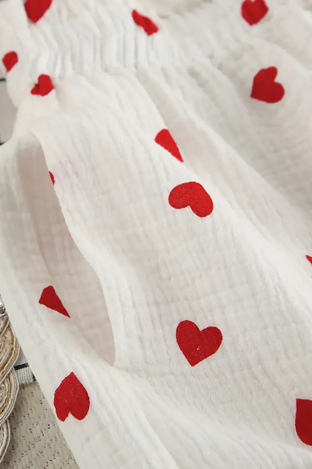 Basic Bae Heart Collared Neck Button Down Top and Shorts Set - ShopBasicbae - Flyclothing LLC