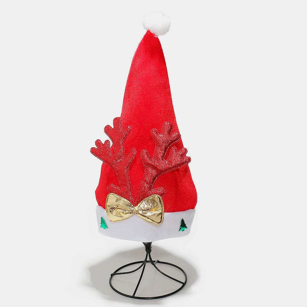 2 Piece Antler Christmas Hat with pompom - Trendsi - Flyclothing LLC