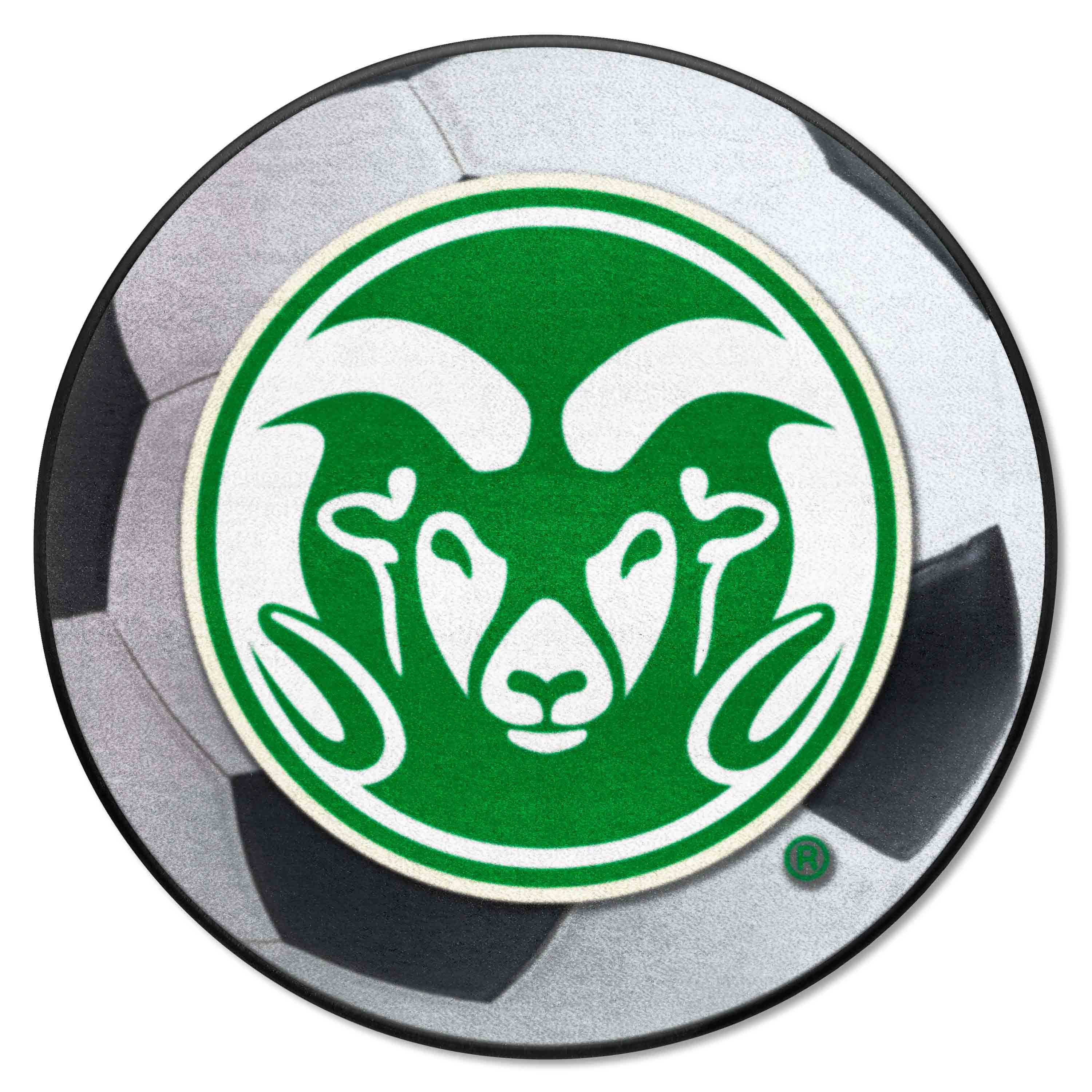 Colorado State Rams Soccer Ball Rug - 27in. Diameter - Colorado State