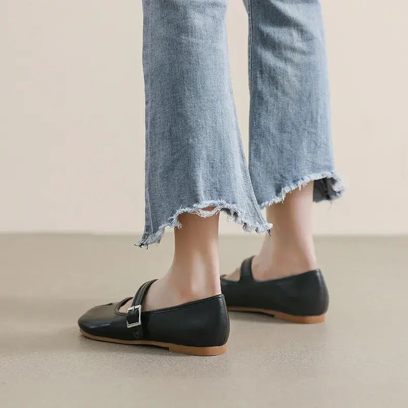 Split-Toe Flat Slip-Ons - Trendsi - Flyclothing LLC
