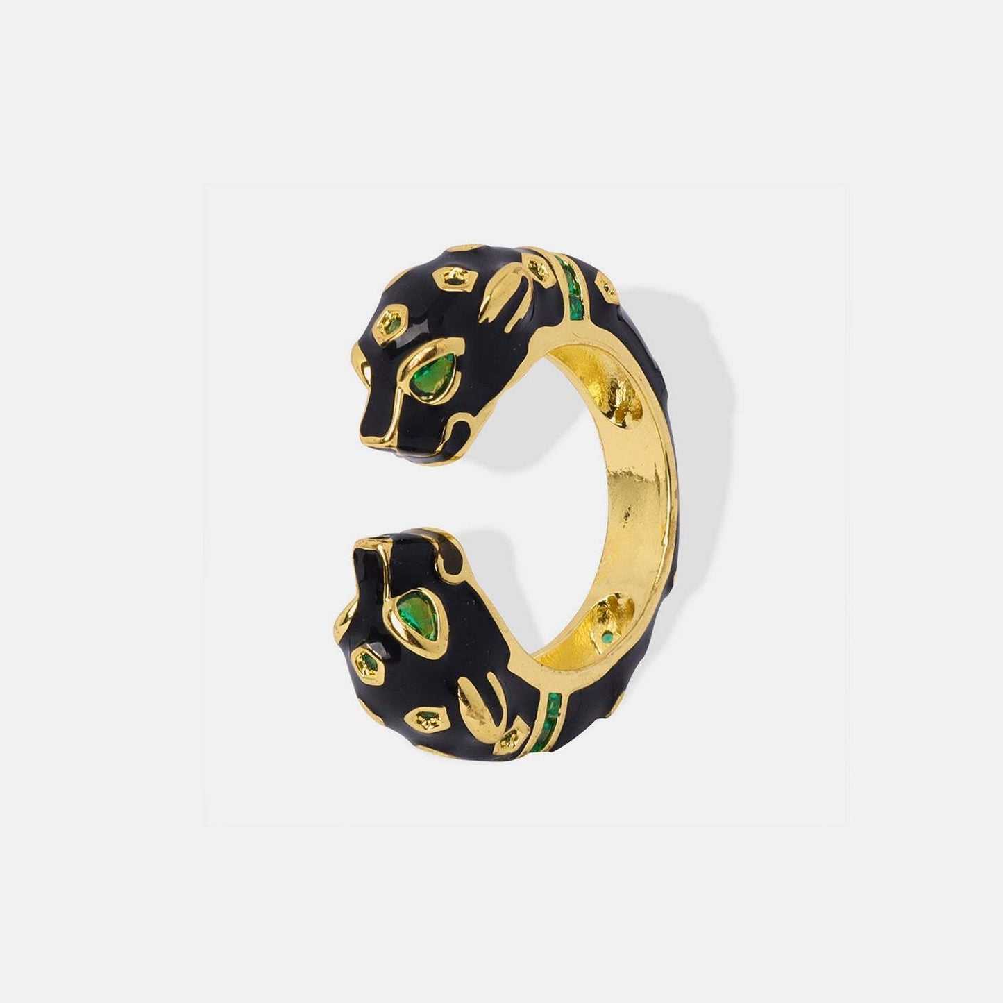 Inlaid Zircon Oil Drip Open Ring - Trendsi - Flyclothing LLC