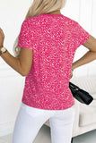 Animal Print Round Neck Short Sleeve T-Shirt - Trendsi - Flyclothing LLC