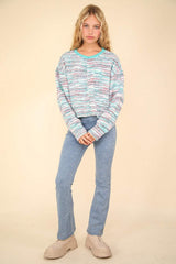 VERY J Washed Denim Stretchy Crossover Waist Leggings - Trendsi - Flyclothing LLC