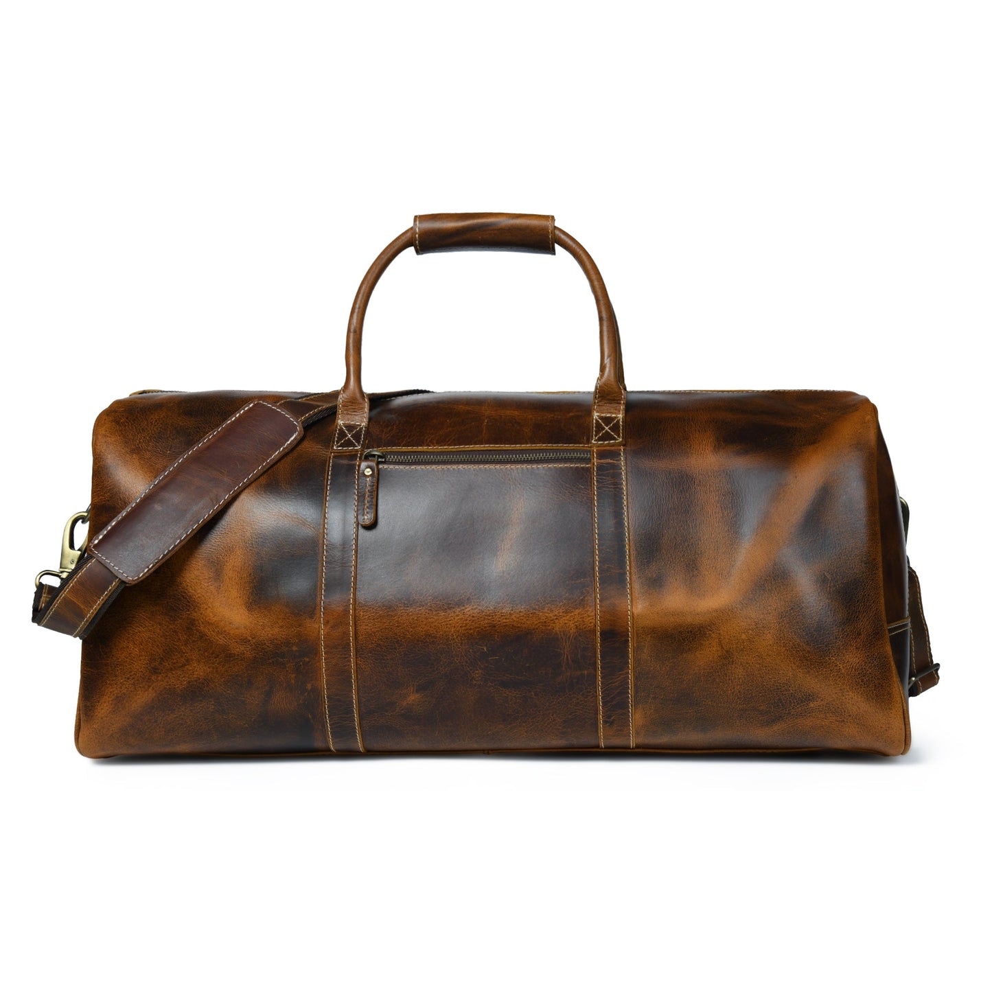 The Buffalo Traveller- Caramel - Classy Leather Bags - Flyclothing LLC